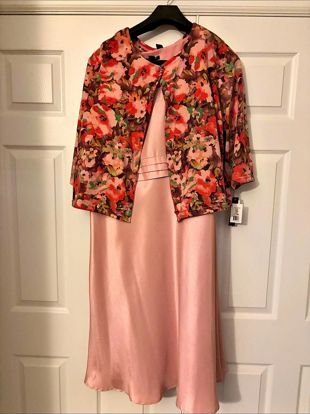 Le Bos Floral Jacket Dress in Pink Size 16W NWT